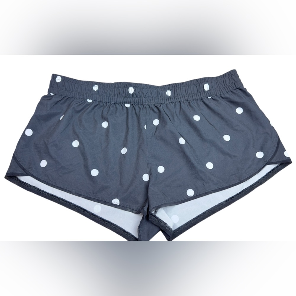 Women's Black/White Polka Dot Athletic Shorts